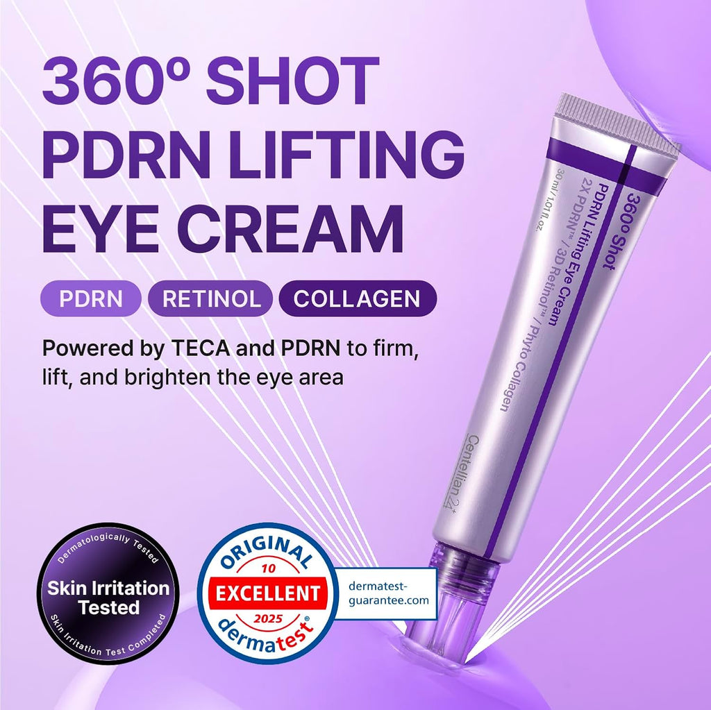 CENTELLIAN 24 360º Shot PDRN Crema de ojos con retinol antienvejecimiento con TECA, colágeno