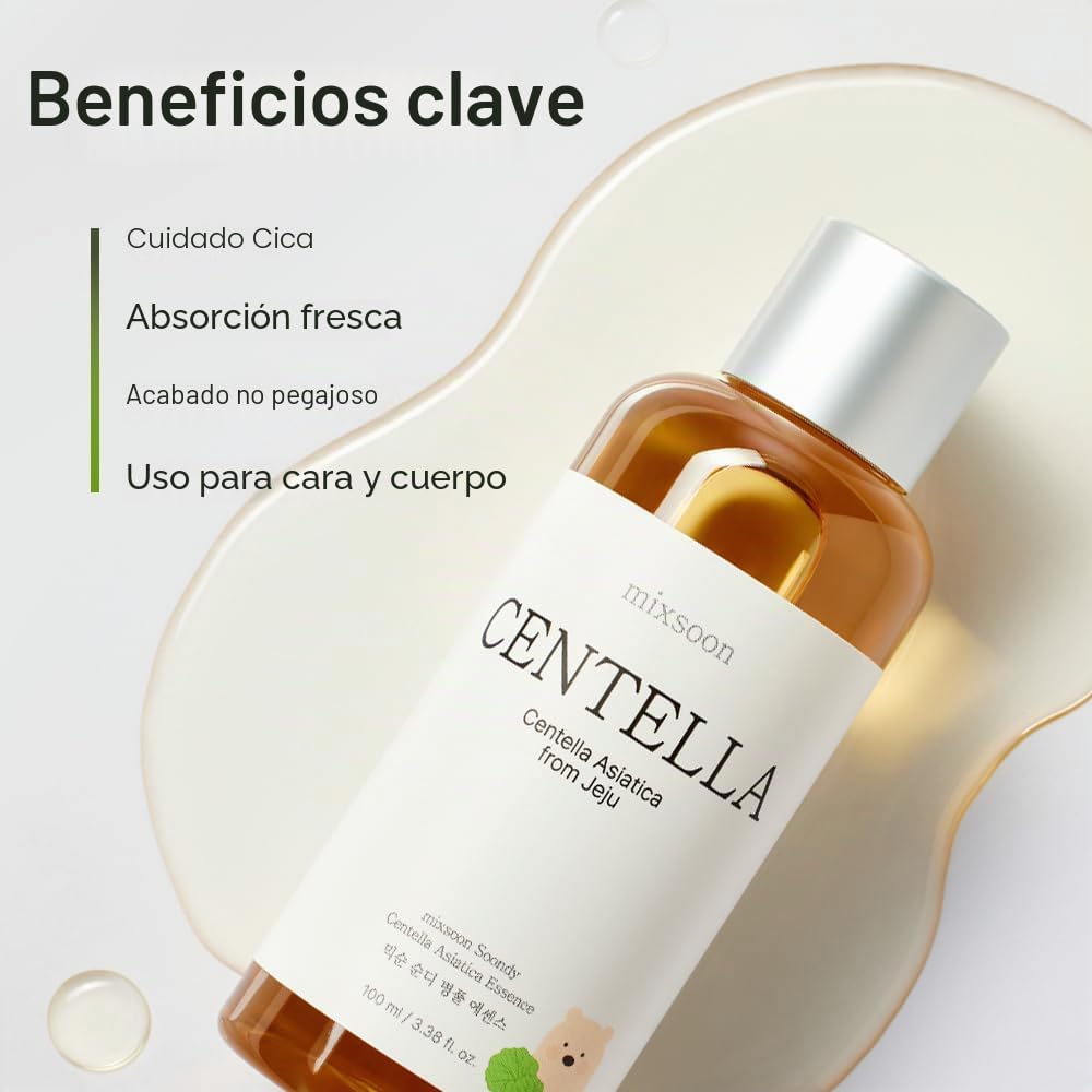 Mixsoon Soondy Esencia de Centella Asiática - Suavizante, Calmante e Hidratante