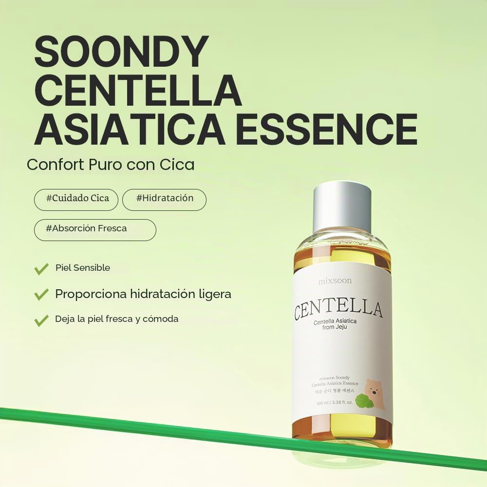 Mixsoon Soondy Esencia de Centella Asiática - Suavizante, Calmante e Hidratante