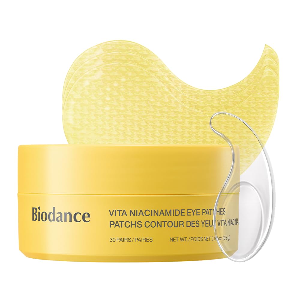 BIODANCE Vita - Parches de niacinamida para ojos, ojeras y manchas opacas para cara, máscara debajo de los ojos para tono de piel desigual