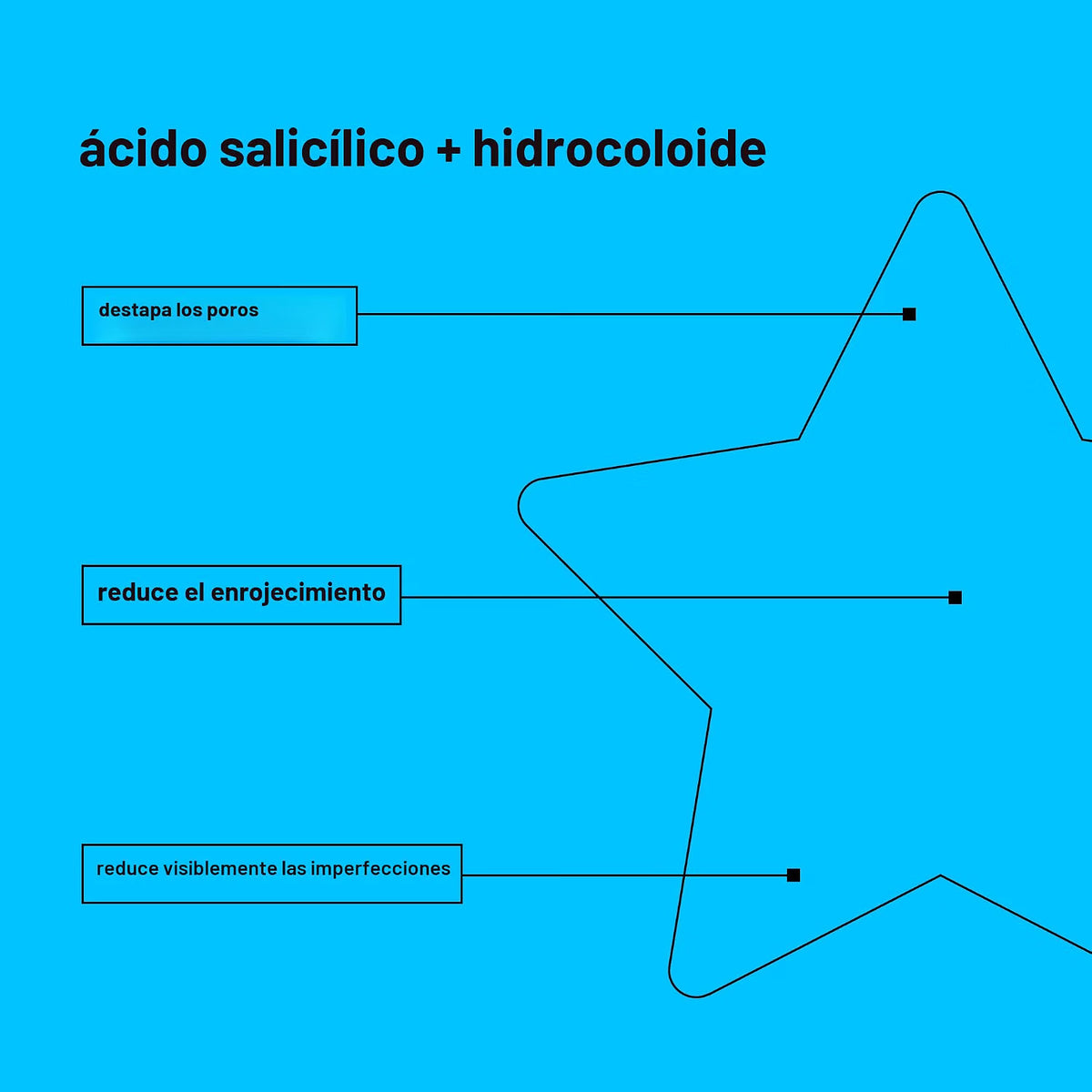 Starface Hydro-Star® Big Blue Compact + Parche de estrella hidrocoloide, 32 | Probado por dermatólogos, compacto con espejo recargable