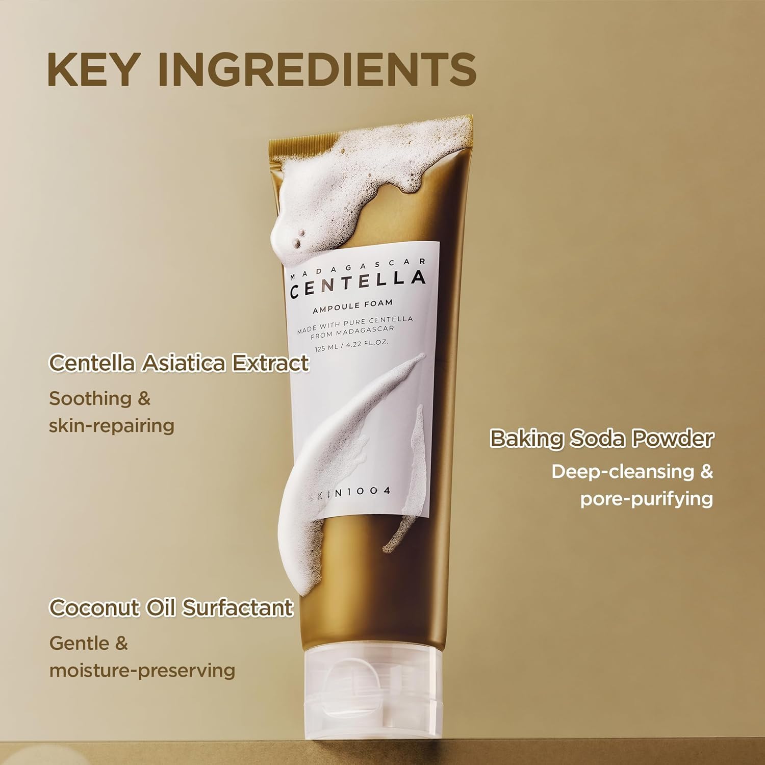 Skin1004 Madagascar - Limpiador en  Espuma de ampolla Centella 125 ml
