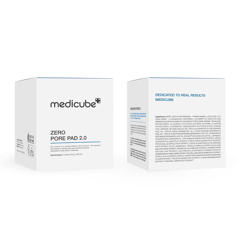 Medicube Almohadillas de tóner Zero Pore Pad 2.0 | Almohadilla facial de doble textura para exfoliación y cuidado de poros