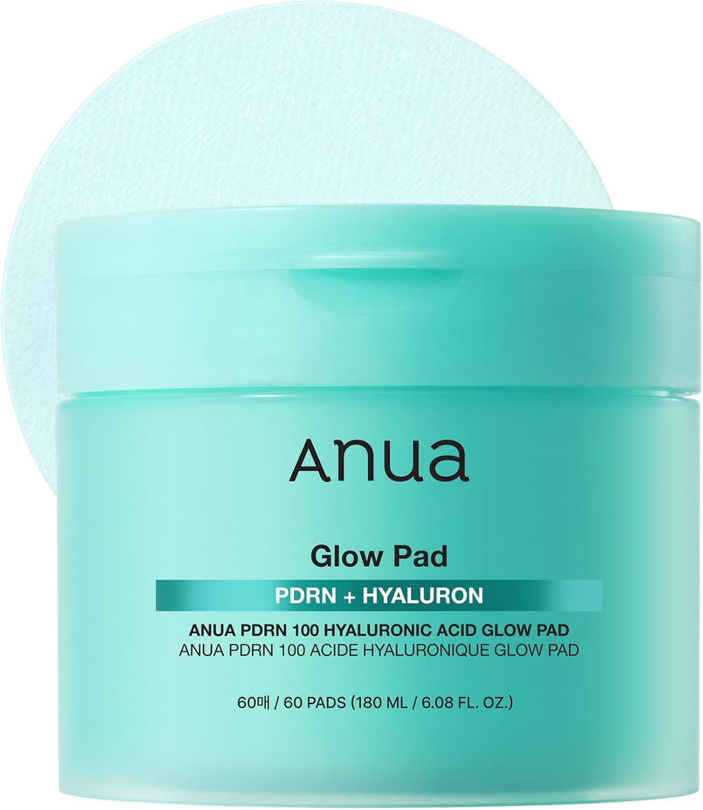 Anua PDRN 60 Pad - Ácido hialurónico, almohadillas de tóner hidratantes de doble textura, ADN de salmón y colágen