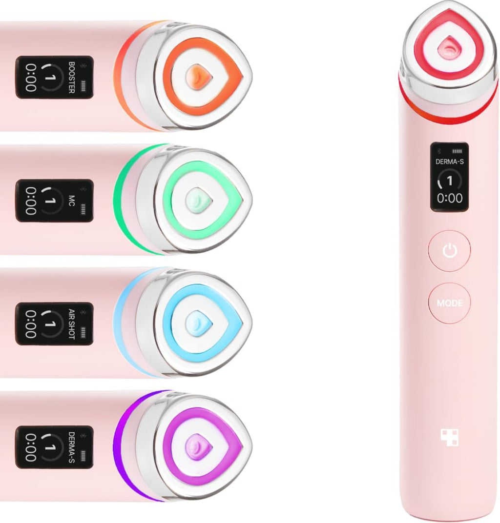 Medicube Age-R Booster Pro Rosa | 6-en-1 Masajeador de Belleza de Brillo de Vidrio Real | Piel de Espejo | Cuidado de la Piel Coreano