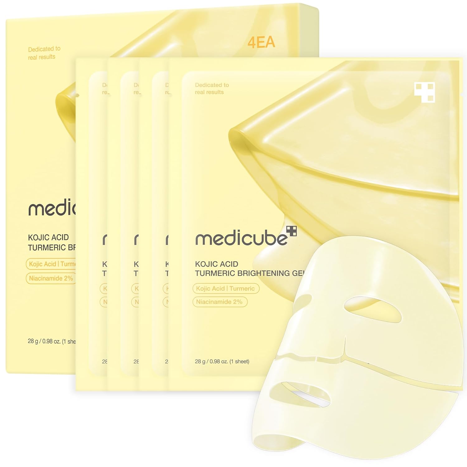 Medicube iluminador de Ácido Kójico y Cúrcuma | Mascarilla Facial Nocturna para Piel con Brillo Cristalino - Elasticidad, Hidratante, Reafirmante y Humectante