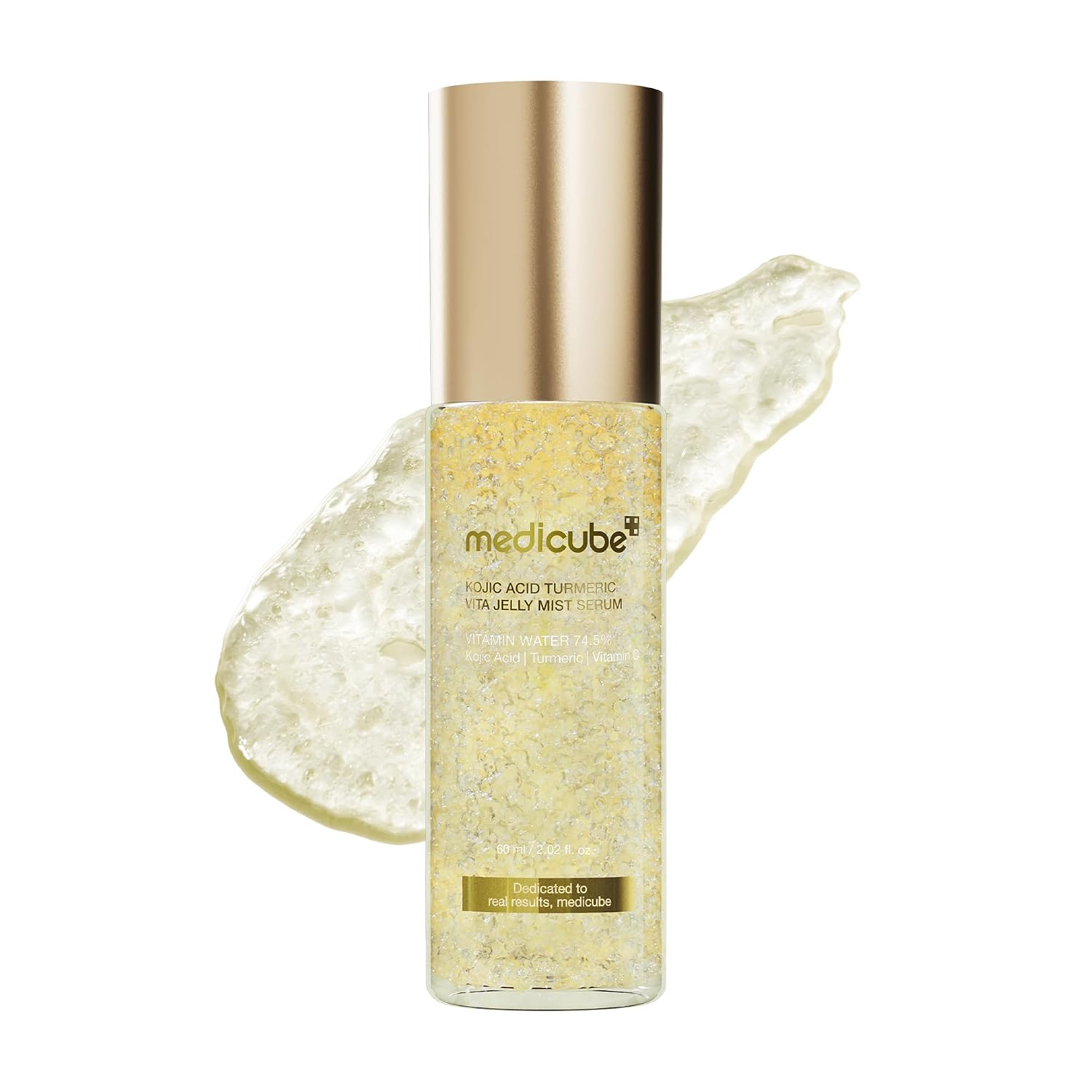 Medicube Jelly Mist - Suero con cúrcuma de ácido kójico | Aerosol facial diario 2 en 1 y suero | Vitamina C, cúrcuma, pantenol para un cuidado hidratante y calmante