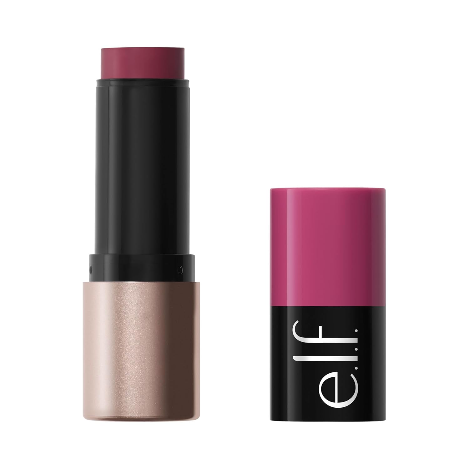 Elf  Soft Glam Cream Blush Stick - Rubor en crema para un acabado natural y satinado, fabricado con manteca de karité