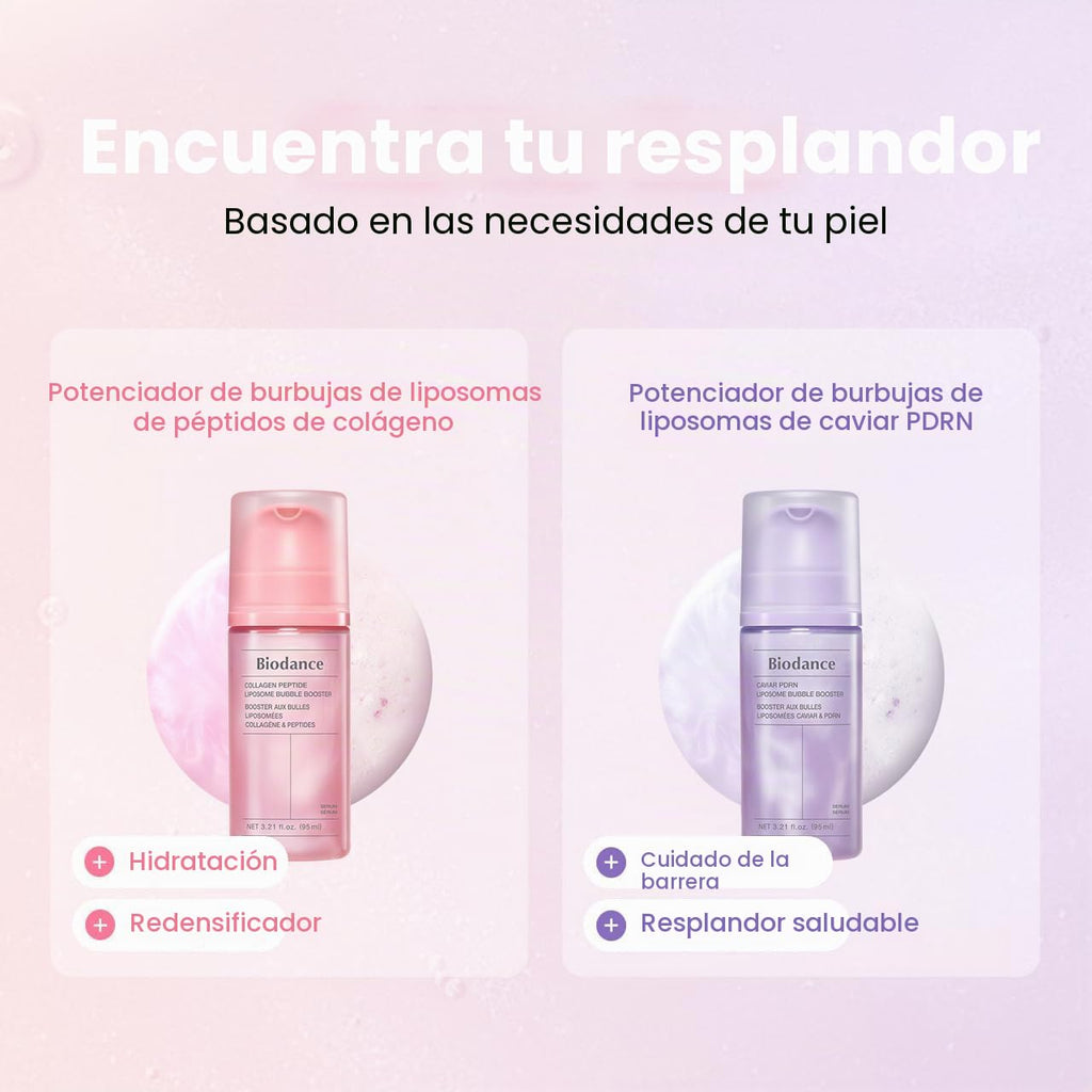 BIODANCE Péptido de colágeno Lipsome Bubble Booster, esencia de espuma de microburbujas para elasticidad y relleno, hidratación y preparación de la piel, cuidado coreano de la piel