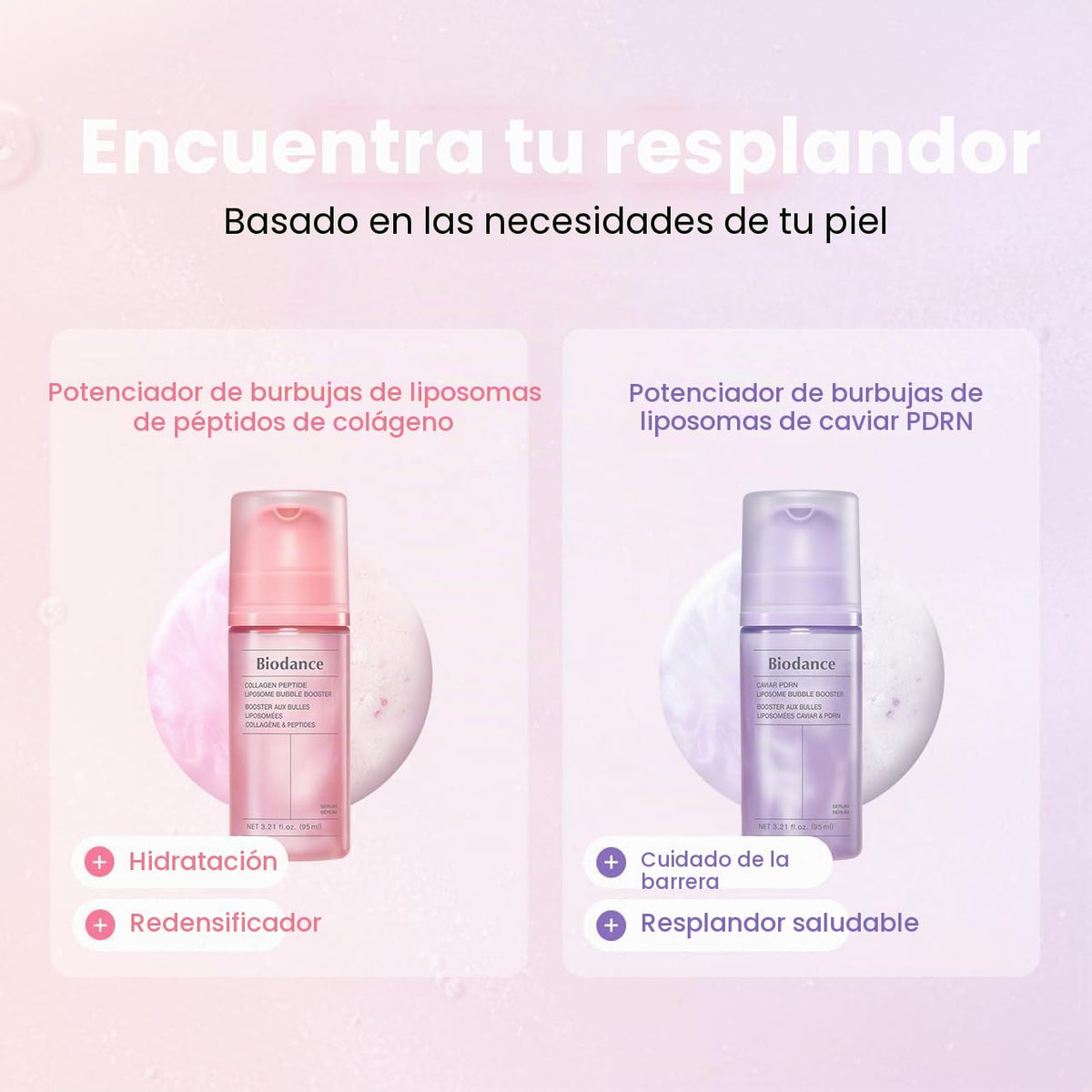 BIODANCE Caviar PDRN - esencia de espuma de microburbujas para piel opaca y debilitada, nutrición profunda