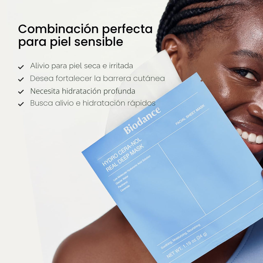 BIODANCE Hydro Cera-nol Real Deep Mask para hidratar y calma