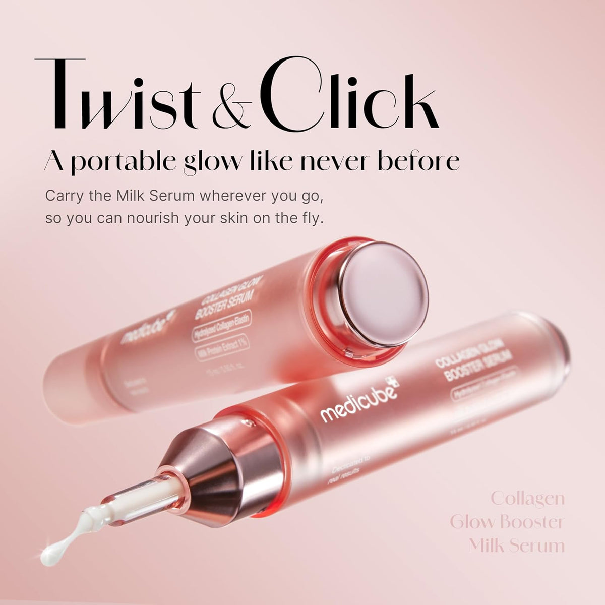Medicube Suero de colágeno Elastina  Glow Booster Milk Twist & Click