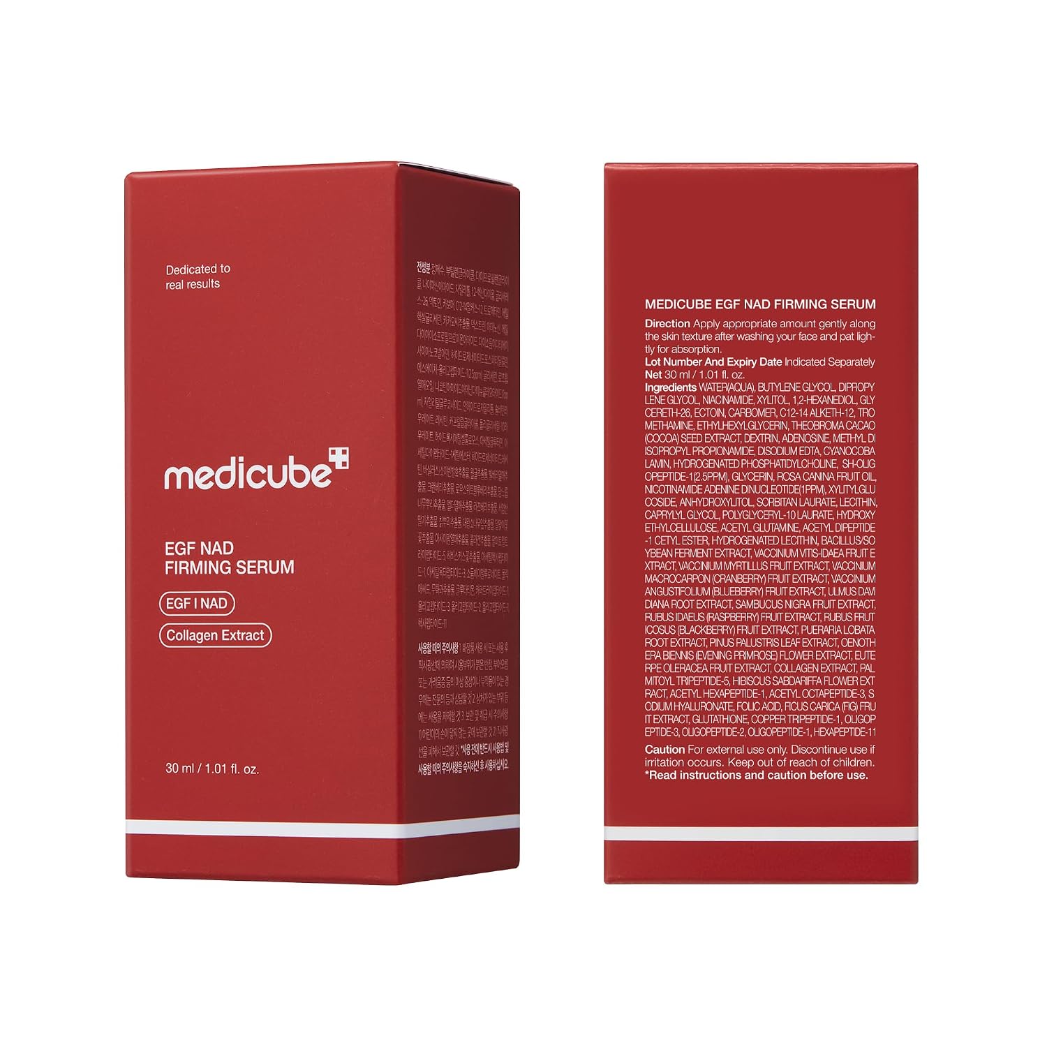 Medicube NAD EGF Suero reafirmante para cara y cuello | Suero antienvejecimiento con péptido EGF, NAD+ y colágeno | Apariencia de arrugas, elasticidad