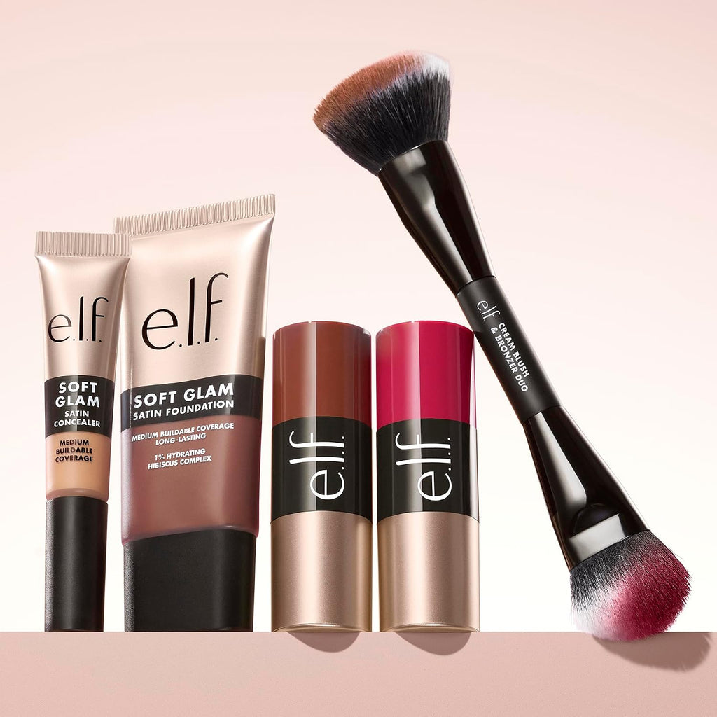 Elf Brocha -  Crema Blush & Bronzer Duo Brush 2 en 1