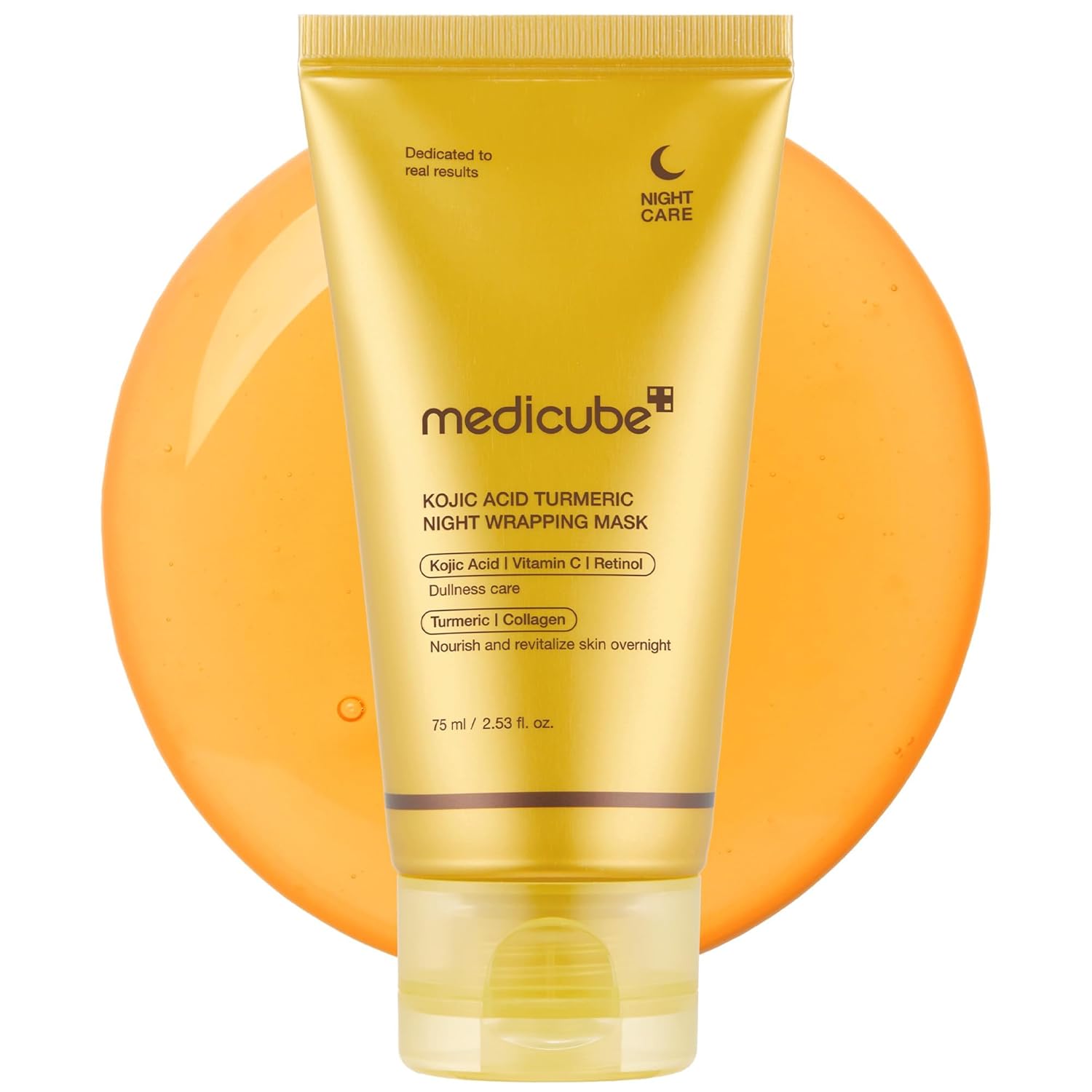 Medicube Máscara de envoltura de ácido kójico, cúrcuma, vitamina C durante la noche
