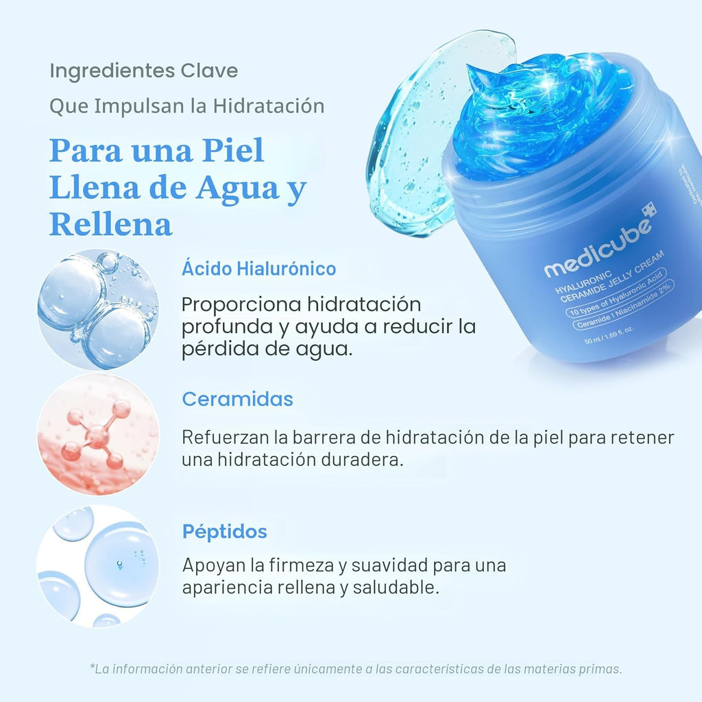 Medicube Crema en Gel Hidratante de Ácido Hialurónico | Hidratante Diario para Todo Tipo de Piel
