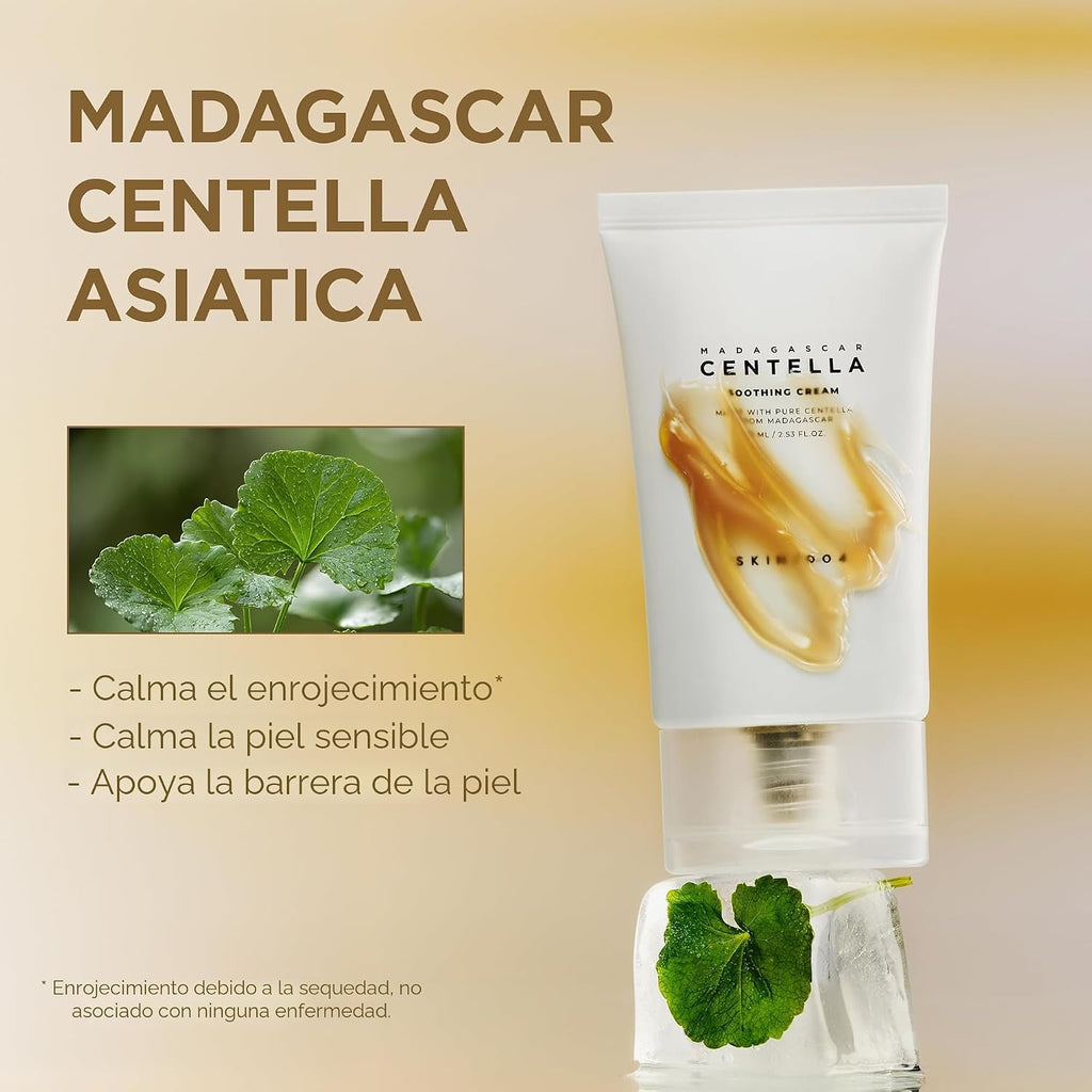 SKIN1004 Centella - Crema calmante, hidratante facial con centella asiática, crema hidratante coreana de centella para calmar y apoyar la barrera de la piel