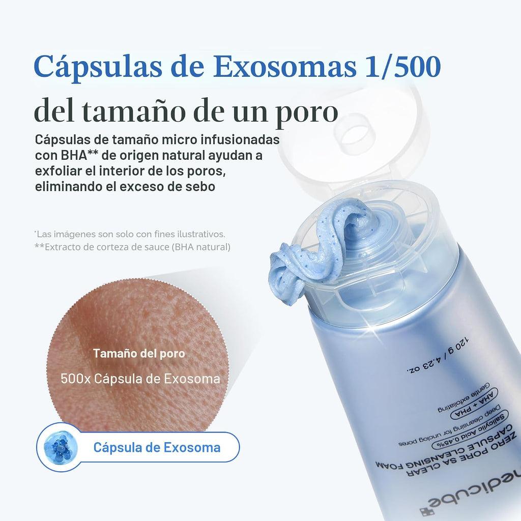 medicube Limpiador facial Zero Pore Capsule Foam Cleanser |diario suave para cuidado de poros, puntos negros