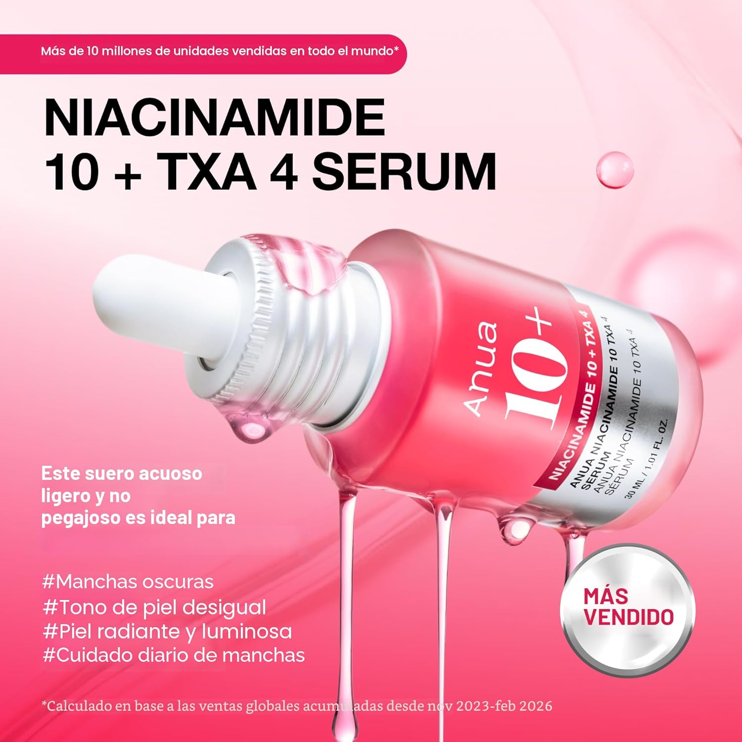 ANUA Suero de Niacinamida 10 + TXA 4, Ácido Hialurónico,