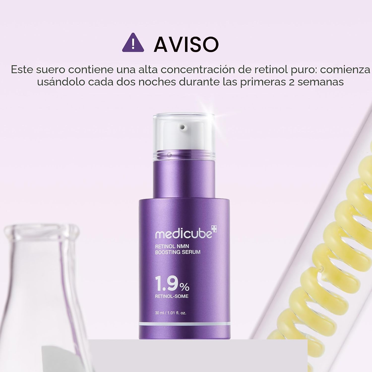 Medicube Suero potenciador de retinol , hidratación y relleno con retinol, péptidos y vitaminas