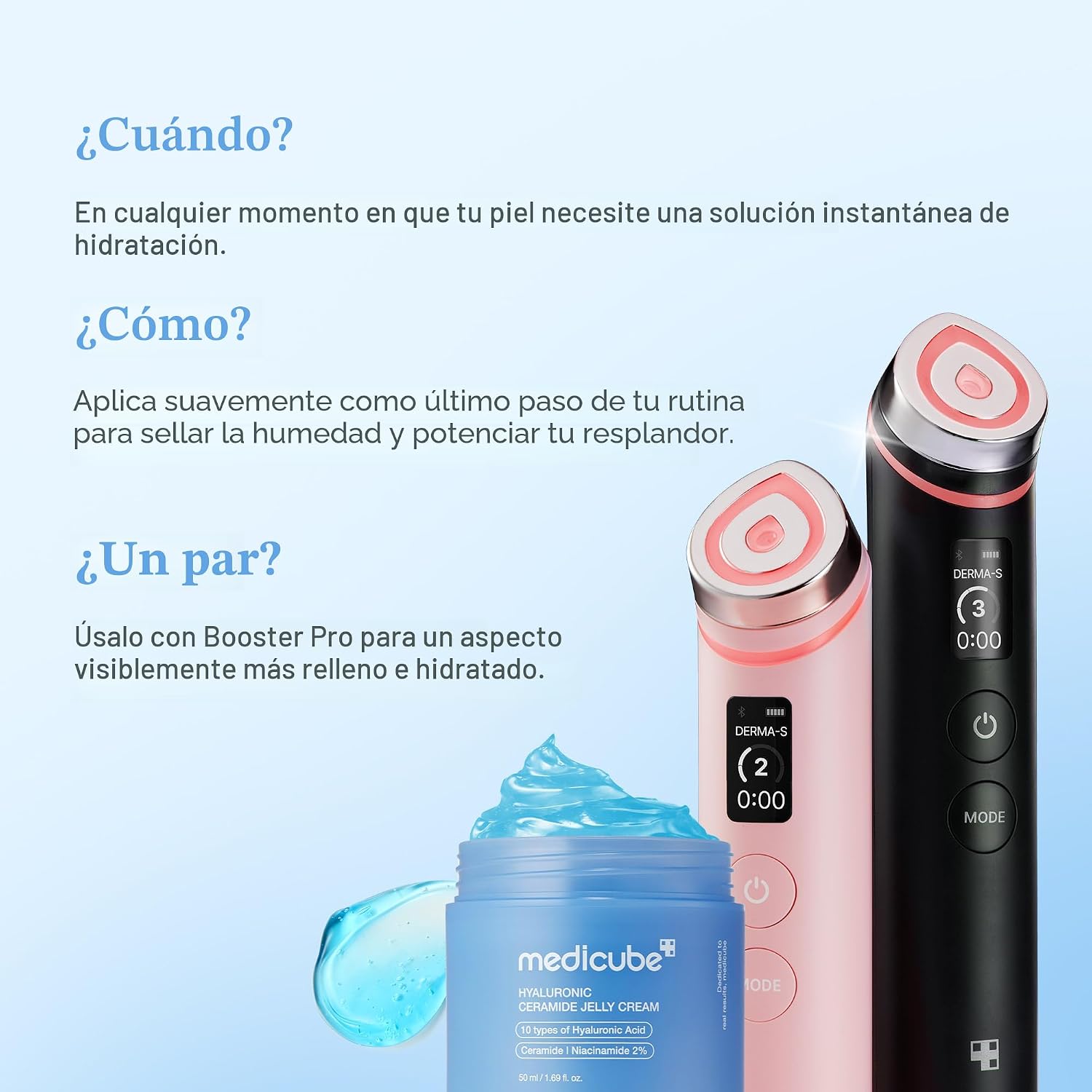 Medicube Crema en Gel Hidratante de Ácido Hialurónico | Hidratante Diario para Todo Tipo de Piel