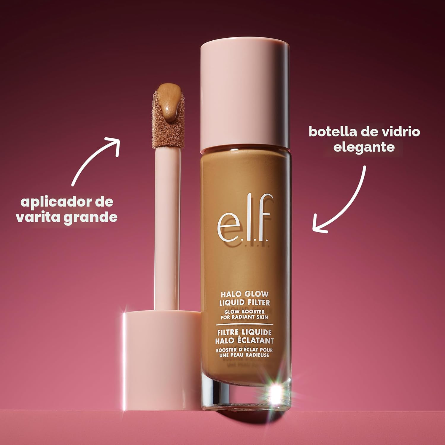 Elf Halo Glow Liquid Filter / potenciador de tez para un aspecto brillante y suave de enfoque