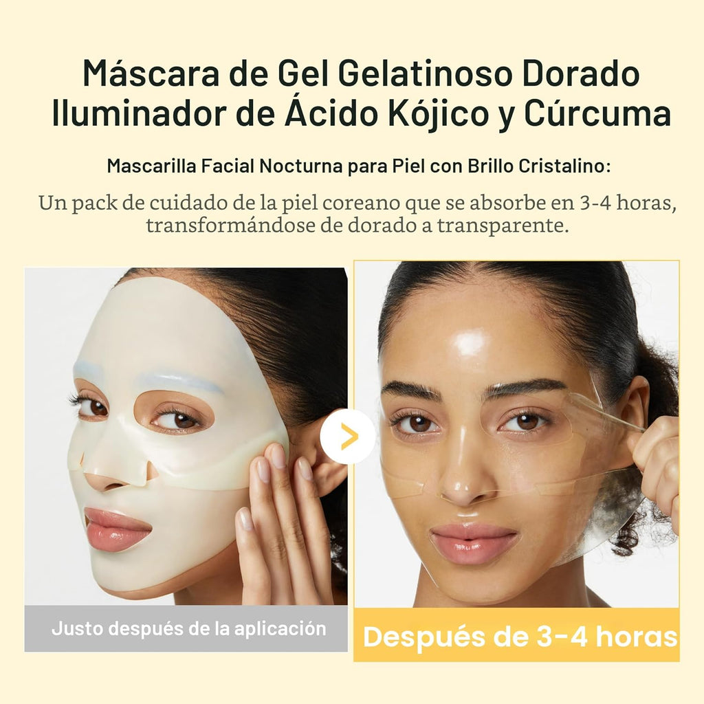 Medicube iluminador de Ácido Kójico y Cúrcuma | Mascarilla Facial Nocturna para Piel con Brillo Cristalino - Elasticidad, Hidratante, Reafirmante y Humectante