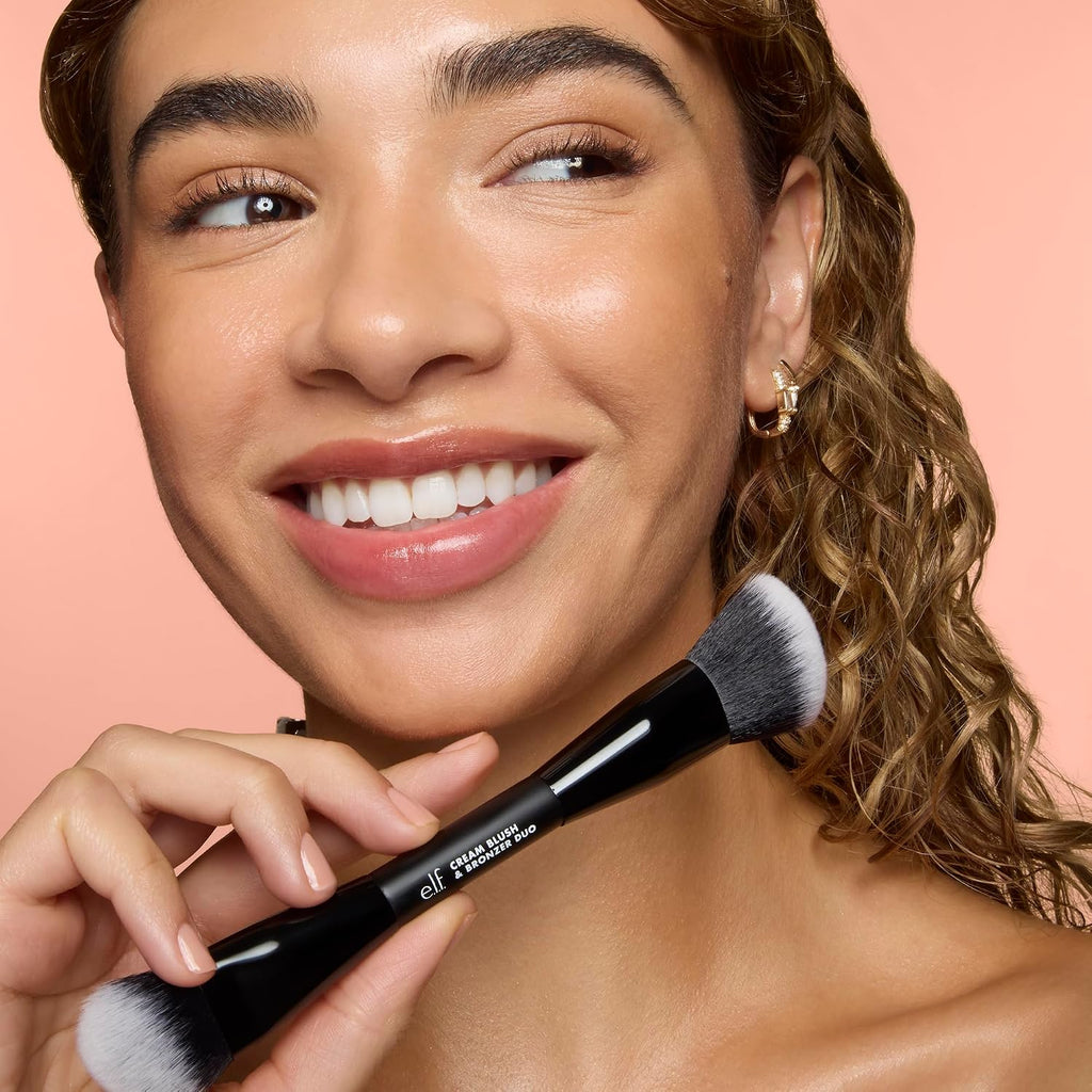 Elf Brocha -  Crema Blush & Bronzer Duo Brush 2 en 1