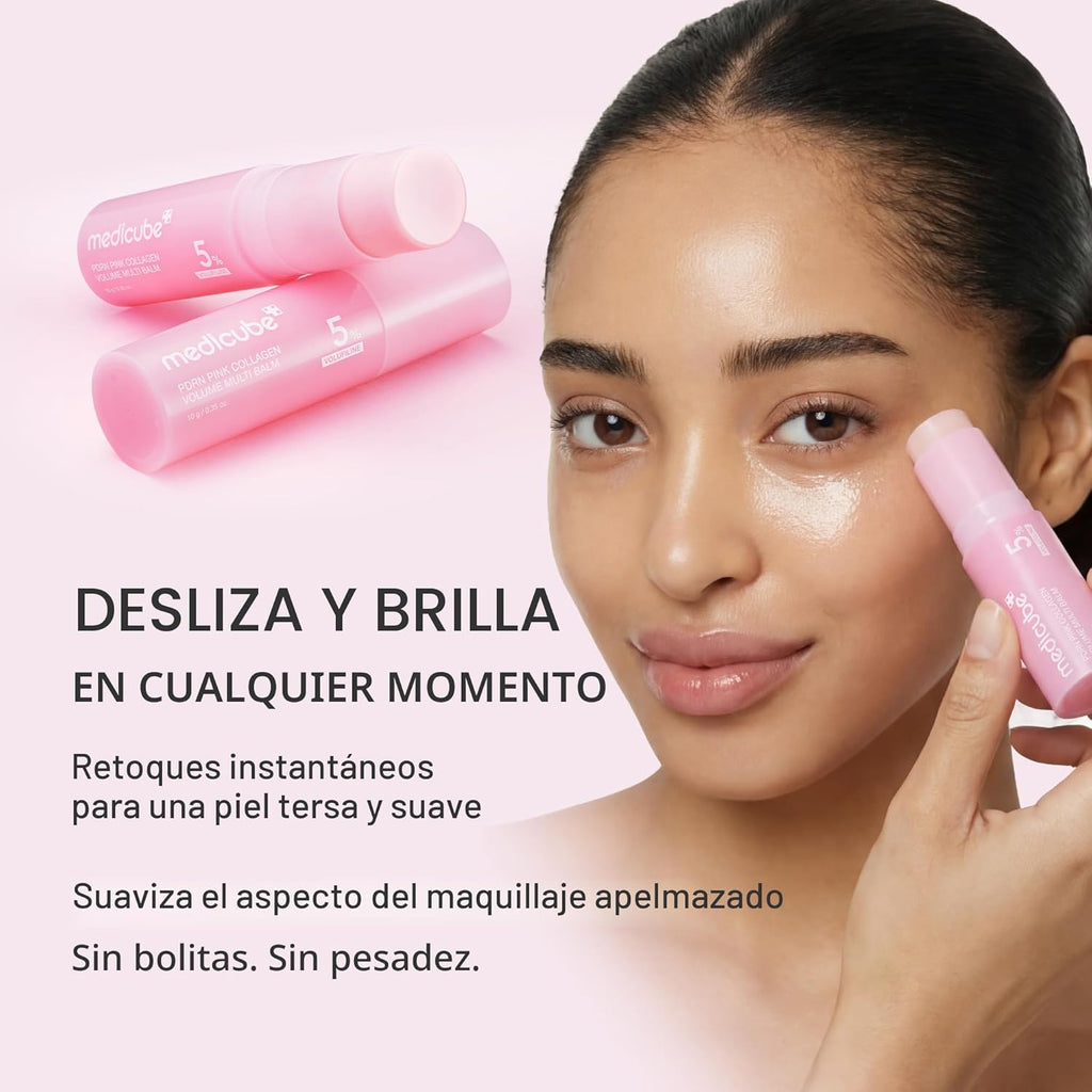 Medicube Pdrn Bálsamo múltiple de colágeno rosa | Volufiline, PDRN, NAD, colágeno | Bálsamo facial