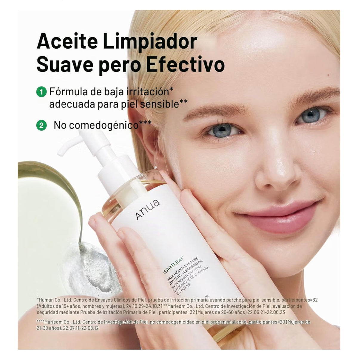 ANUA Dúo de limpieza doble para limpieza facialHeartleaf - Aceite limpiador de control de poros y espuma de limpieza profunda de quercetinol, para quitar y lavar maquillaje