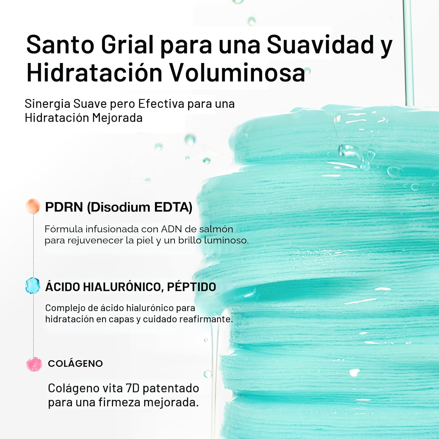 Anua PDRN 60 Pad - Ácido hialurónico, almohadillas de tóner hidratantes de doble textura, ADN de salmón y colágen