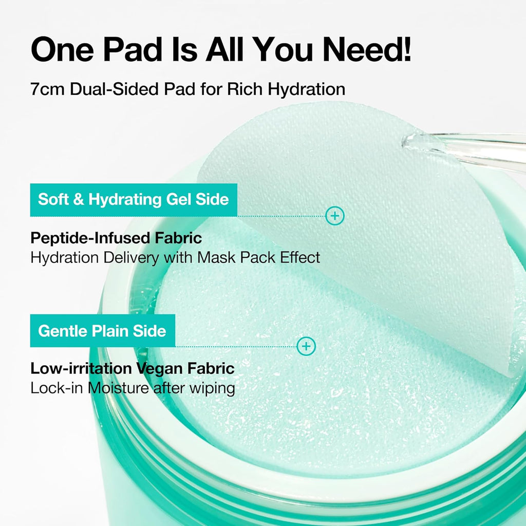 Anua PDRN 60 Pad - Ácido hialurónico, almohadillas de tóner hidratantes de doble textura, ADN de salmón y colágen