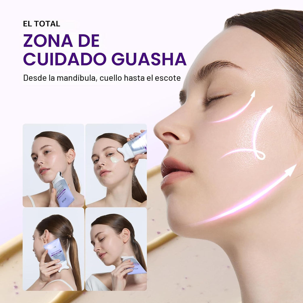 ANUA Crema Gua Sha Refinadora de Retinol de Colágeno, Crema de Cuello para Levantar y Reafirmar, Línea de Mandíbula a Décolleté, Hidratante Diario, Cuidado de Línea Fina, Masajeador de Cuello, Cuidado Coreano de la Piel