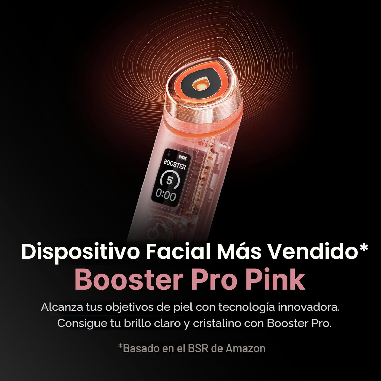 Medicube Age-R Booster Pro Rosa | 6-en-1 Masajeador de Belleza de Brillo de Vidrio Real | Piel de Espejo | Cuidado de la Piel Coreano