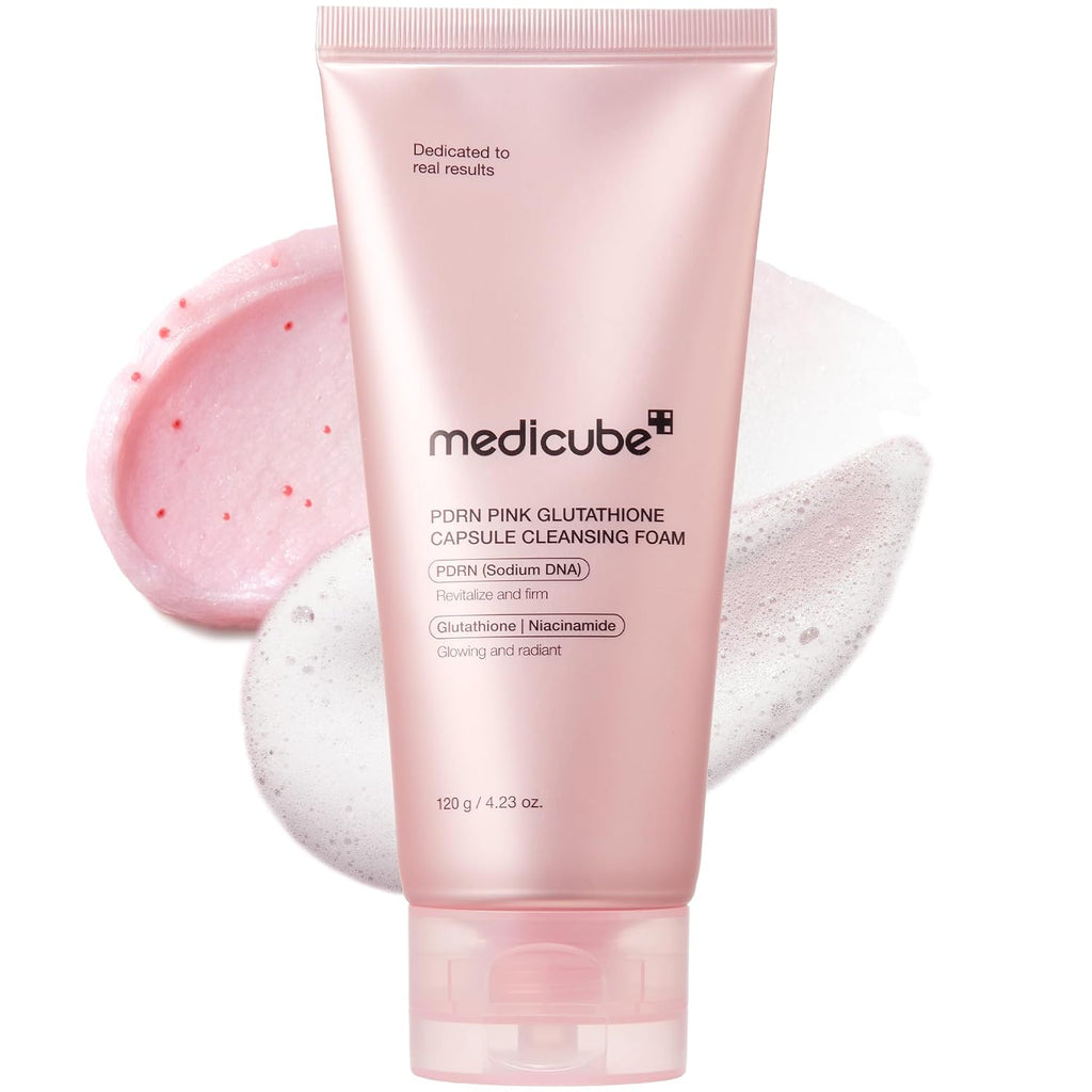 Medicube Limpiador facial PDRN Pink para el cuidado de los poros, tono de piel desigual, textura, limpieza profunda hidratante y nutritiva, cuidado de la piel coreano