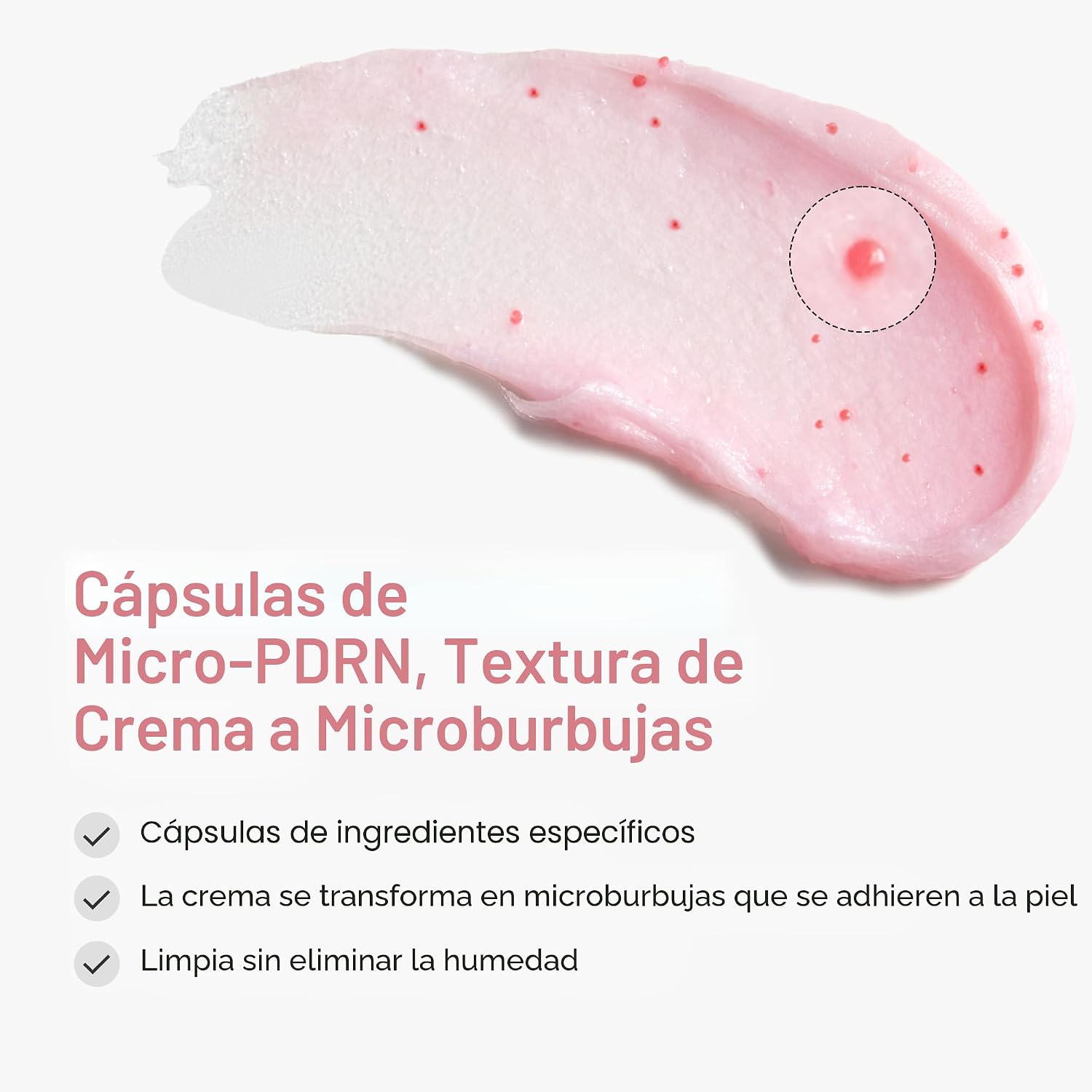 Medicube Limpiador facial PDRN Pink para el cuidado de los poros, tono de piel desigual, textura, limpieza profunda hidratante y nutritiva, cuidado de la piel coreano