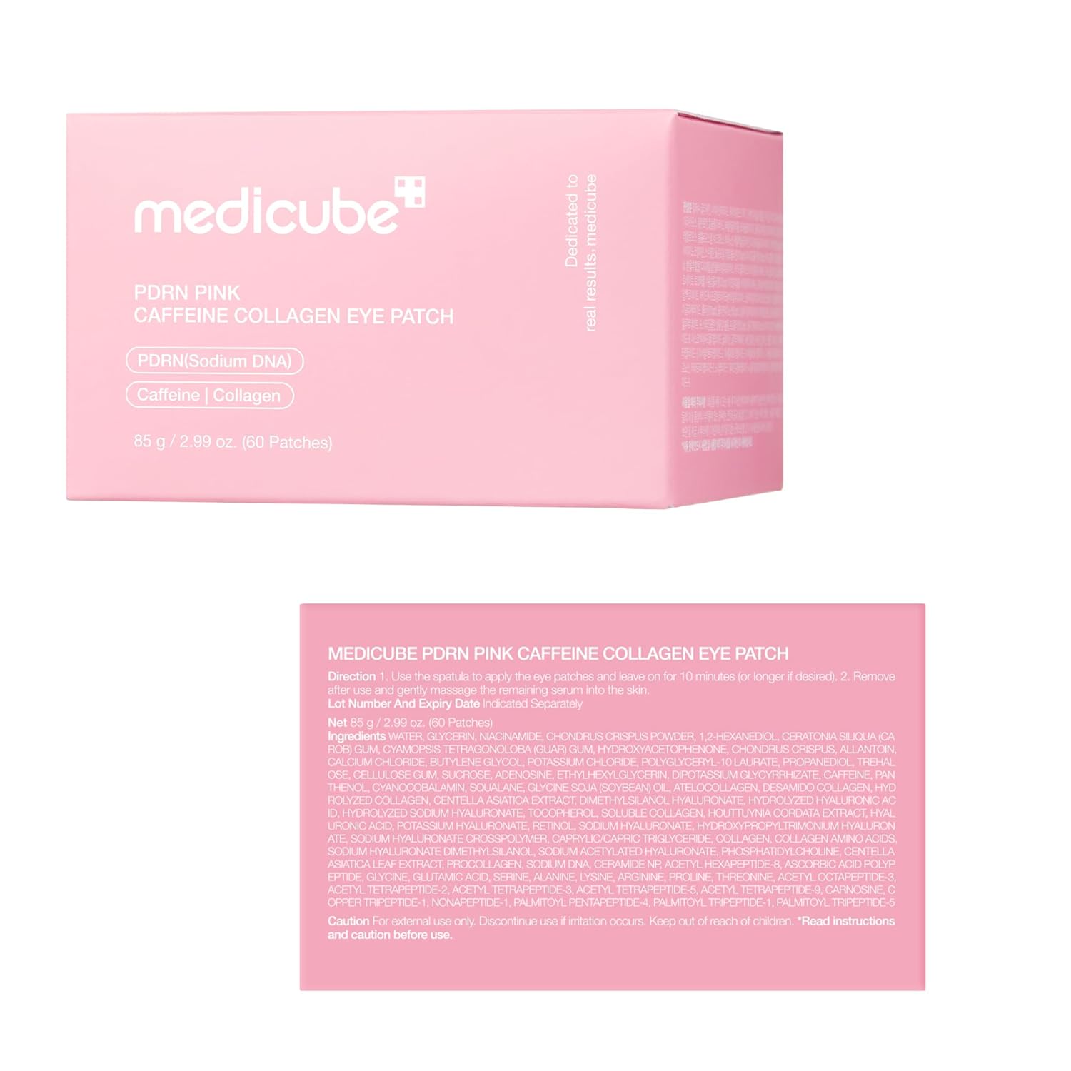Medicube PDRN - Parches para ojos de colágeno -  cafeína -Retinol- 60 parches