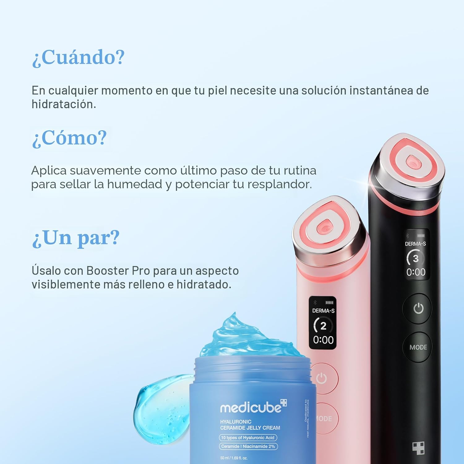 Medicube Jelly Cream -Acido Hialurónico, Ceramidas -Hidratación Diaria y Duradera con Ácido Hialurónico