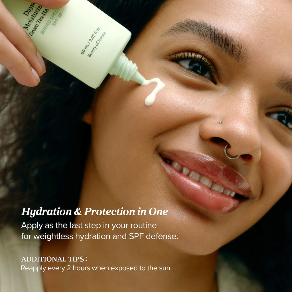 Belleza de Joseon  Dayscreen 2 en 1 SPF 30 Hidratante con Té Verde-HA + Ceramidas