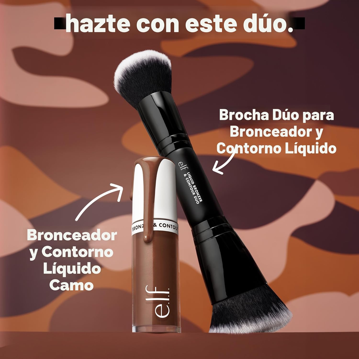 Elf  Liquid Bronzer & Contour Duo Brush