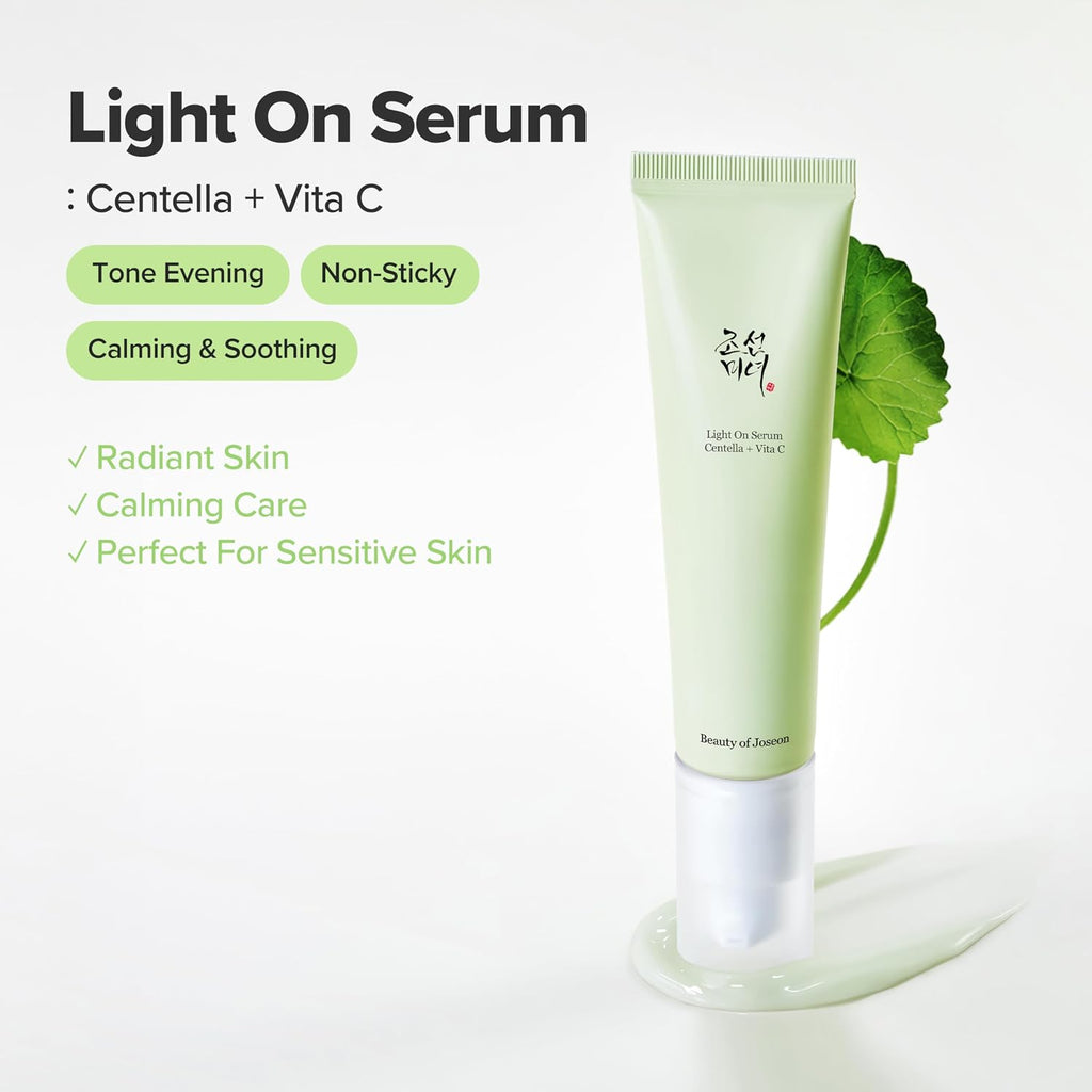 Beauty of Joseon Light On Serum Vitamina C Centella Manchas Oscuras Líneas Finas Suero Corrector de Pigmentación, Hidratante Humectante, Cuidado Coreano de la Piel