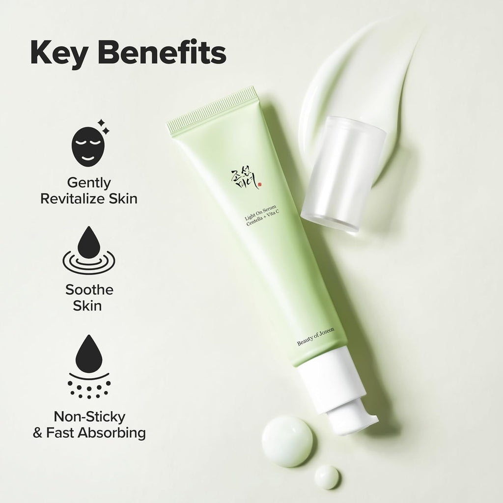 Beauty of Joseon Light On Serum Vitamina C Centella Manchas Oscuras Líneas Finas Suero Corrector de Pigmentación, Hidratante Humectante, Cuidado Coreano de la Piel