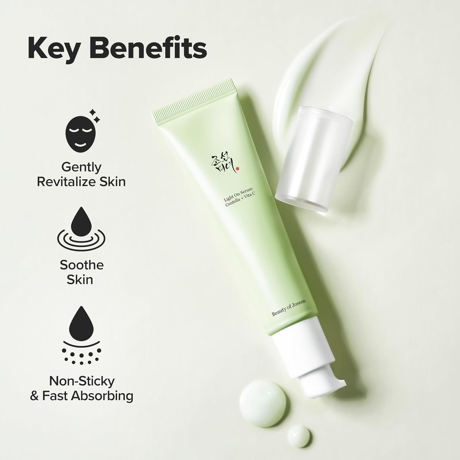 Beauty of Joseon Light On Serum Vitamina C Centella Manchas Oscuras Líneas Finas Suero Corrector de Pigmentación, Hidratante Humectante, Cuidado Coreano de la Piel