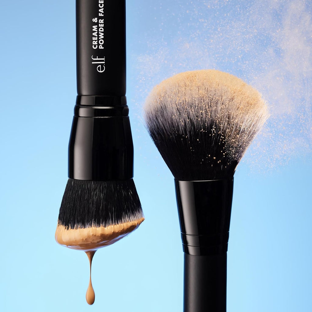 Elf Brocha de Doble Punta para Crema + Polvo