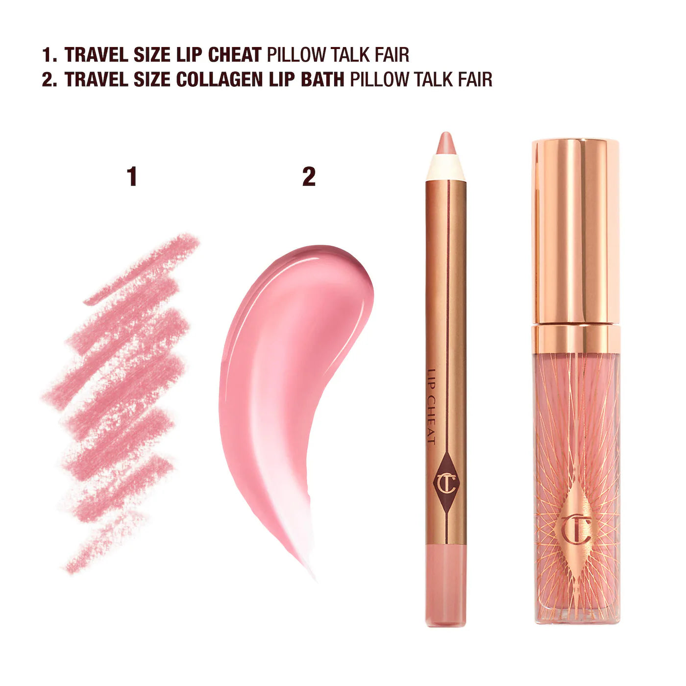 Charlotte Tilbury  Mini Pillow Talk Dúos de labios brillantes