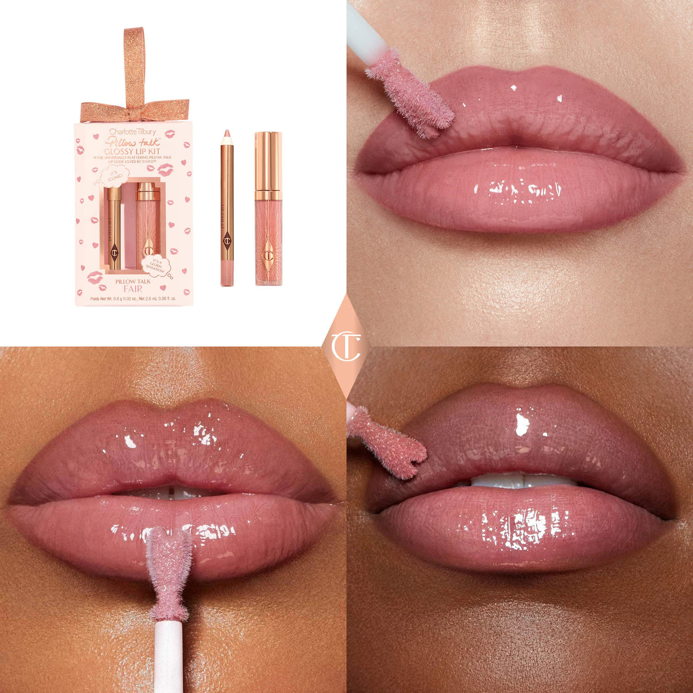 Charlotte Tilbury  Mini Pillow Talk Dúos de labios brillantes