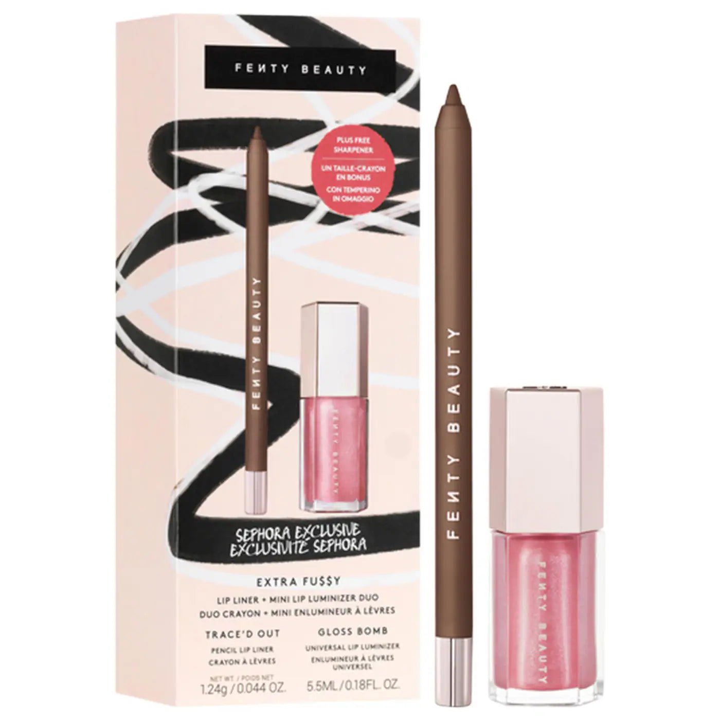 Fenty Beauty by  Rihanna  Delineador de labios Brown'd Pout + Mini Lip Plumper Duo