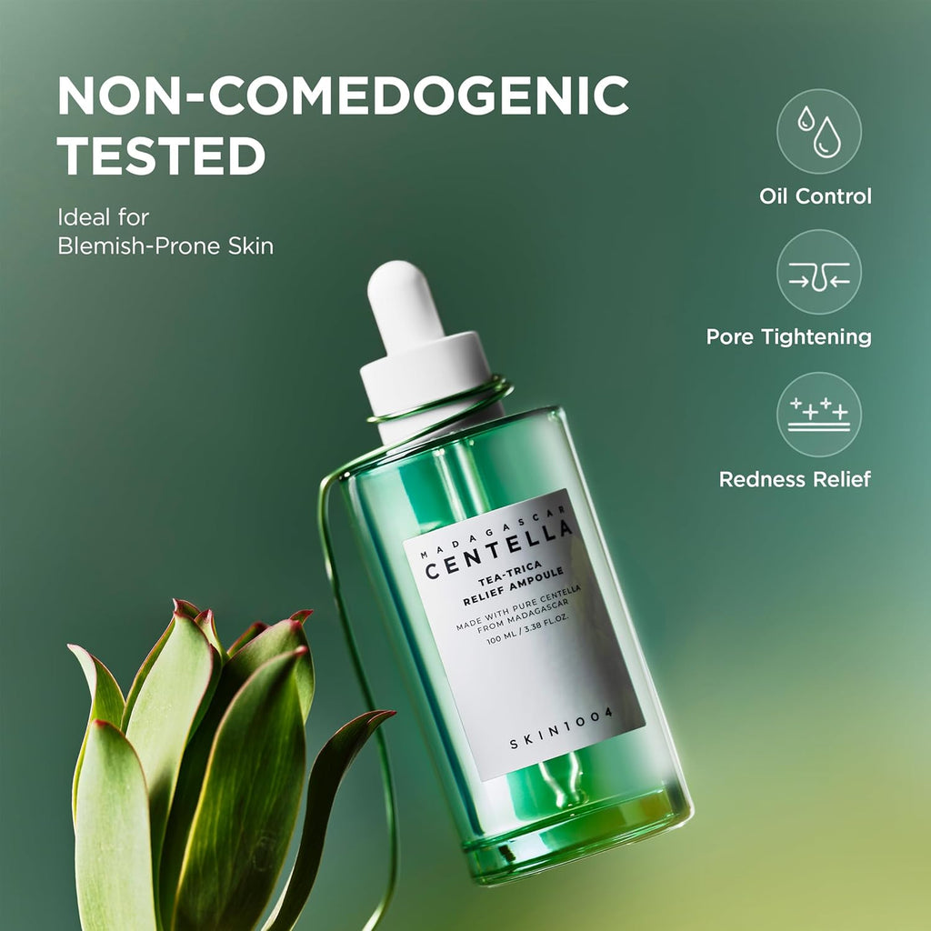 SKIN1004 Tea-Trica suero facial 100 ml -coreano con cica y árbol de té, suero facial con centella de Madagascar