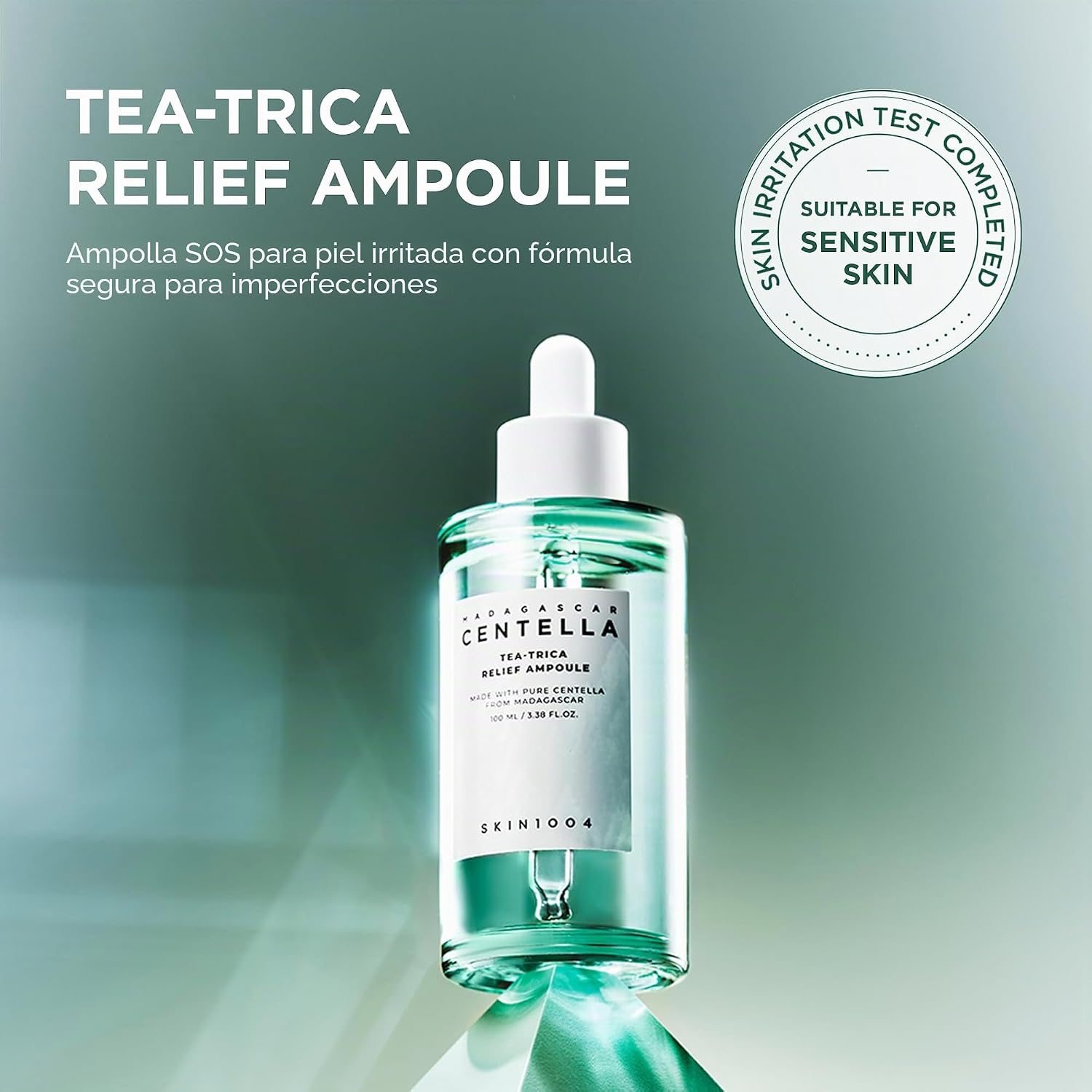 SKIN1004 Tea-Trica suero facial 100 ml -coreano con cica y árbol de té, suero facial con centella de Madagascar