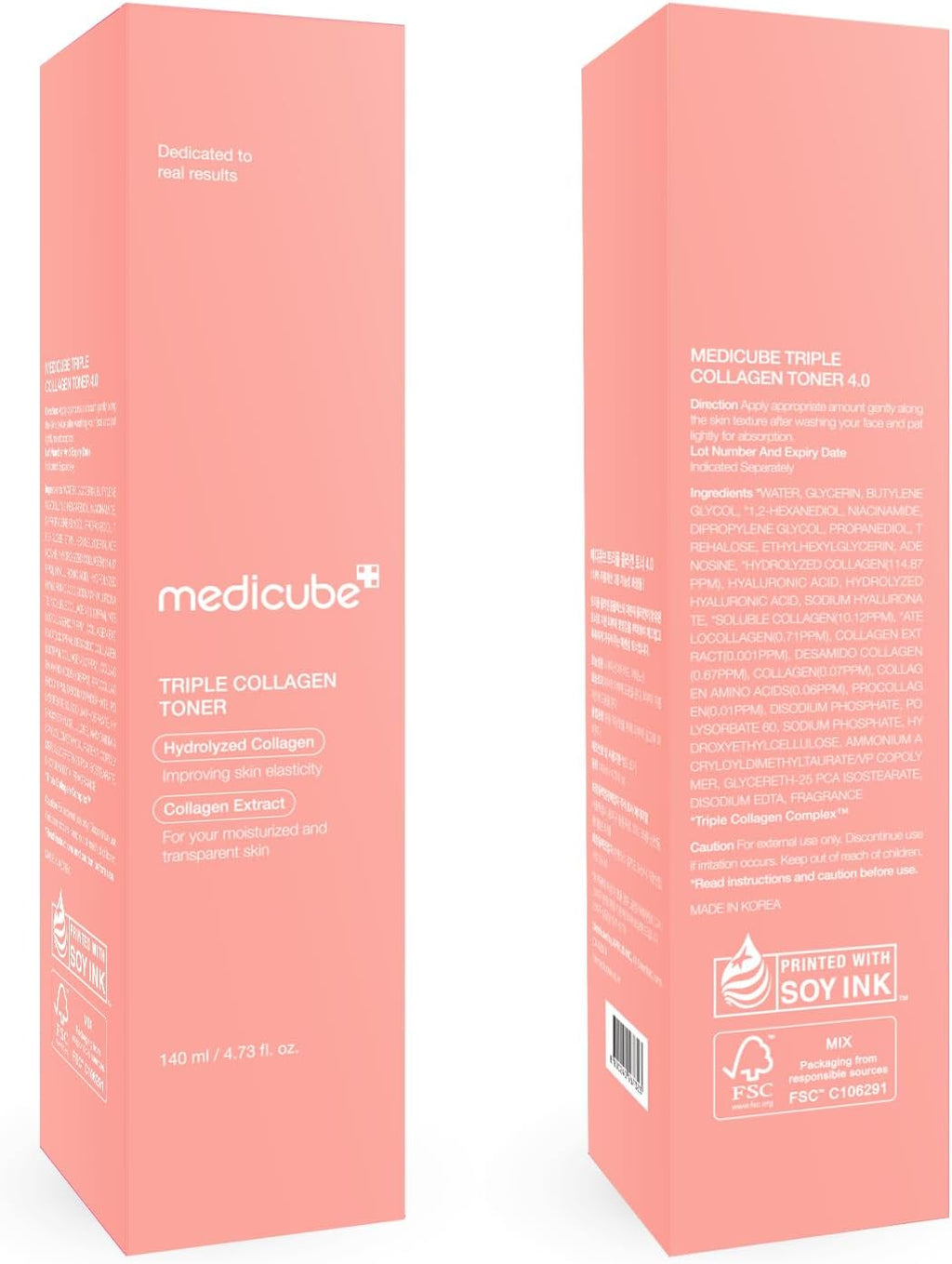 Medicube Tónico de Triple Colágeno – Colágeno hidrolizado, atelo y soluble para hidratación profunda y piel firme